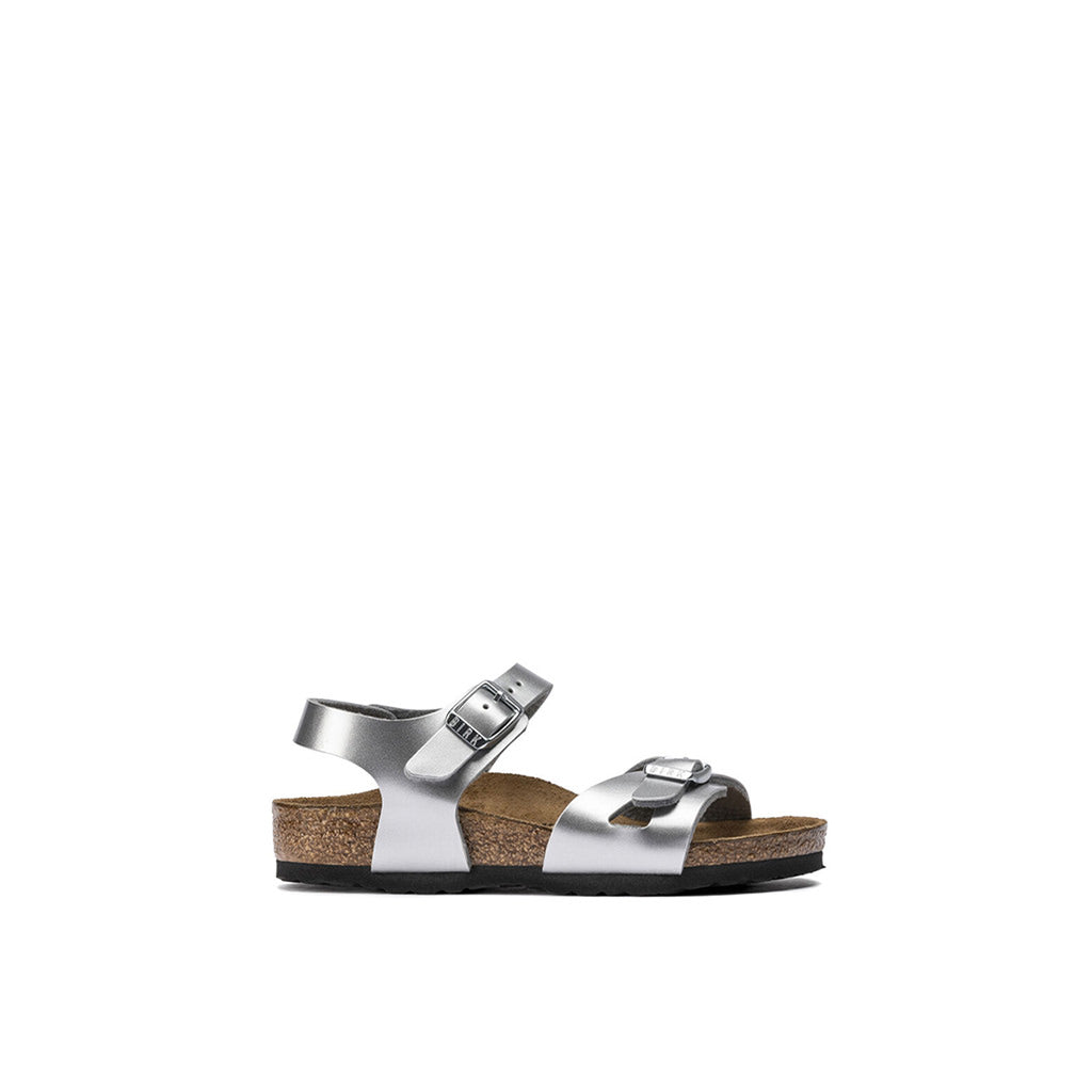 Rio Birko Flor Kids Narrow - Metallic Silver