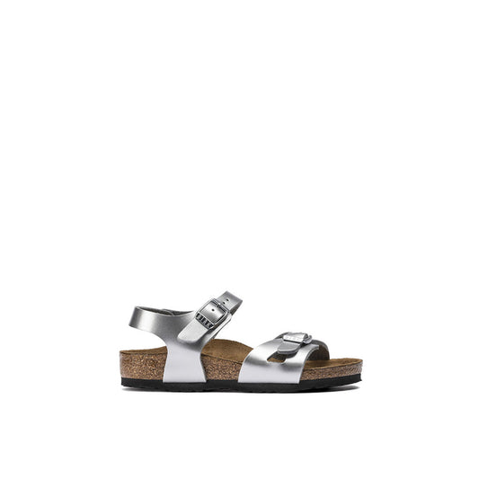 Rio Birko Flor Kids Narrow - Metallic Silver