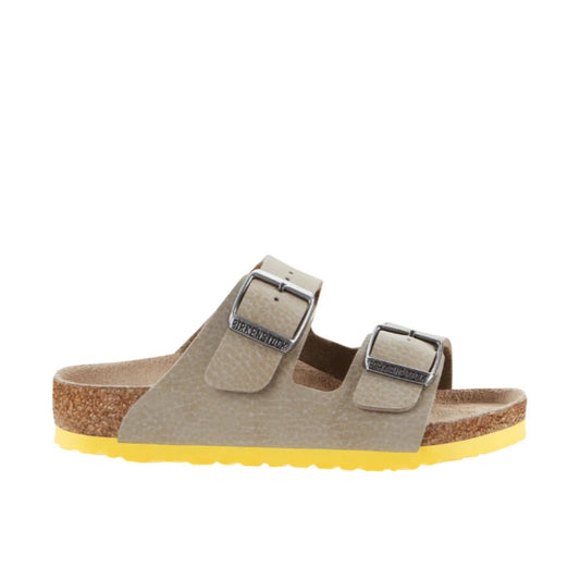 Arizona Birko-Flor Kids Narrow - Taupe/Yellow