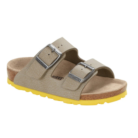 Arizona Birko-Flor Kids Narrow - Taupe/Yellow