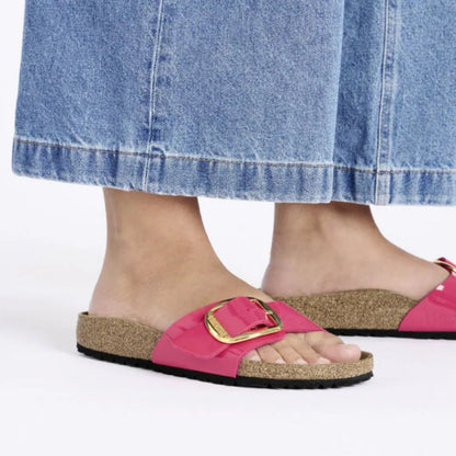 Madrid Big Buckle Patent Birko-Flor Narrow - Fuchsia Fusion