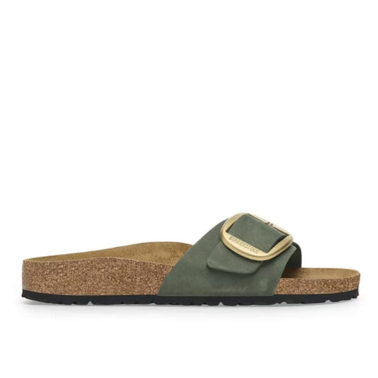 Madrid Big Buckle Nubuck Leather Narrow - Thyme